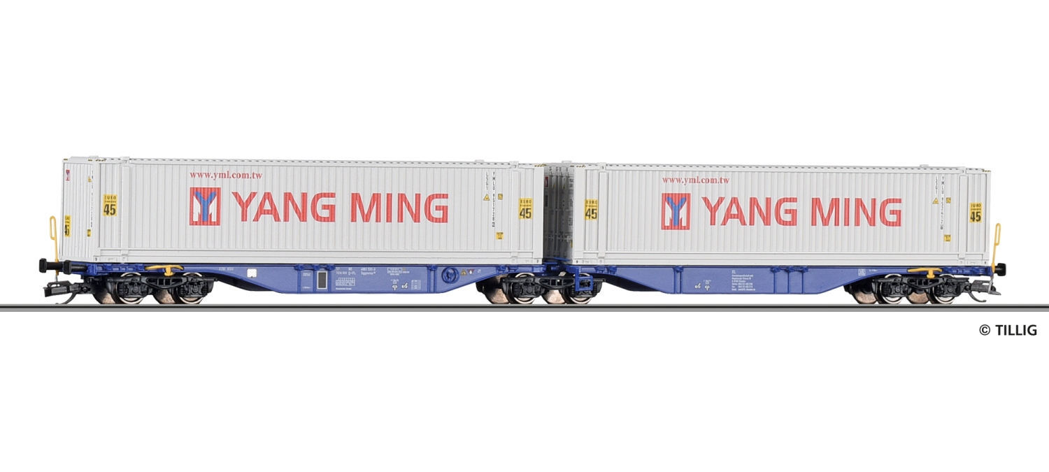 Tillig 18075 - TT - Containertragwagen Sggmrss, ITL, Ep. VI